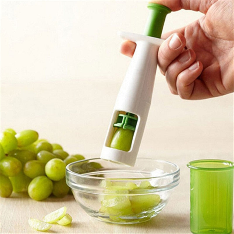 New Grips Grape Tomato and Cherry Slicer Kitchen Vegetable Fruit Cutter Tools Auxiliary Baby Food Kitchen Cooking Tools